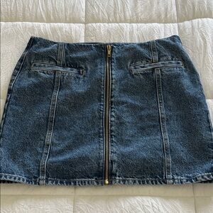 Old Navy Blue Denim Mini Skirt with Zipper